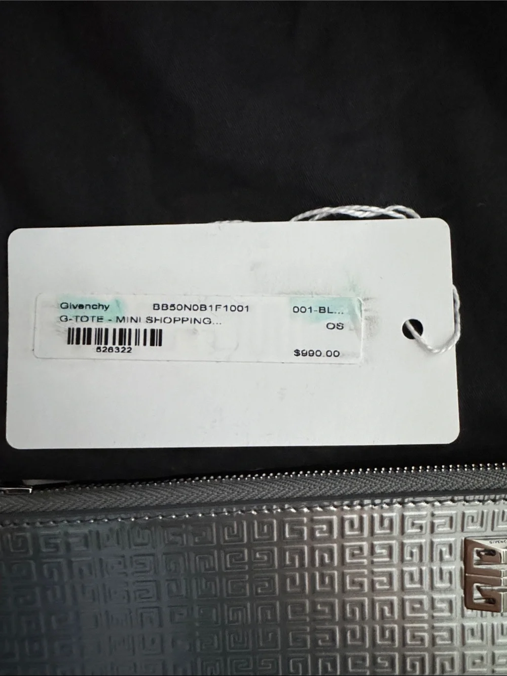 Givenchy metallic silver